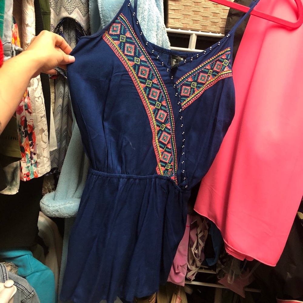 Navy blue romper